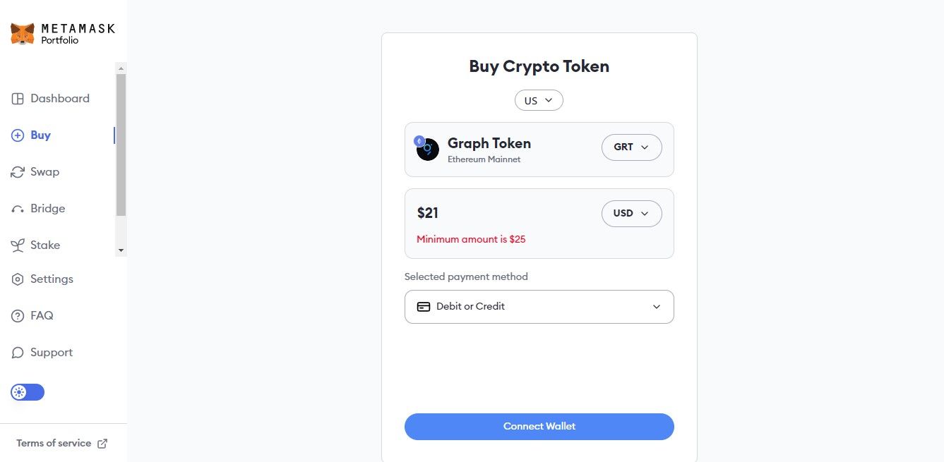 Buy Crypto Token On MetaMask