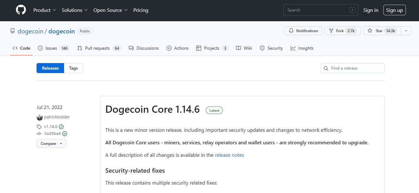 Dogecoin Core Latest Version