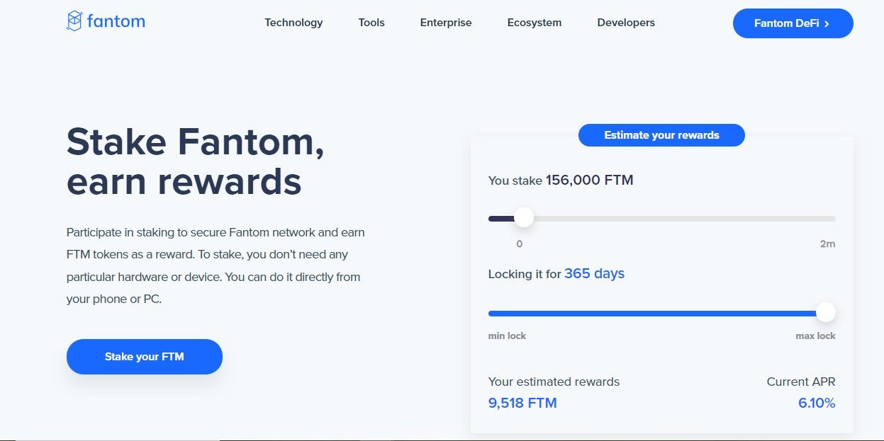 Fantom Staking Reward Calculator