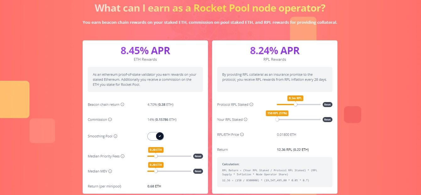 Rocket Pool Node Operator Rewards