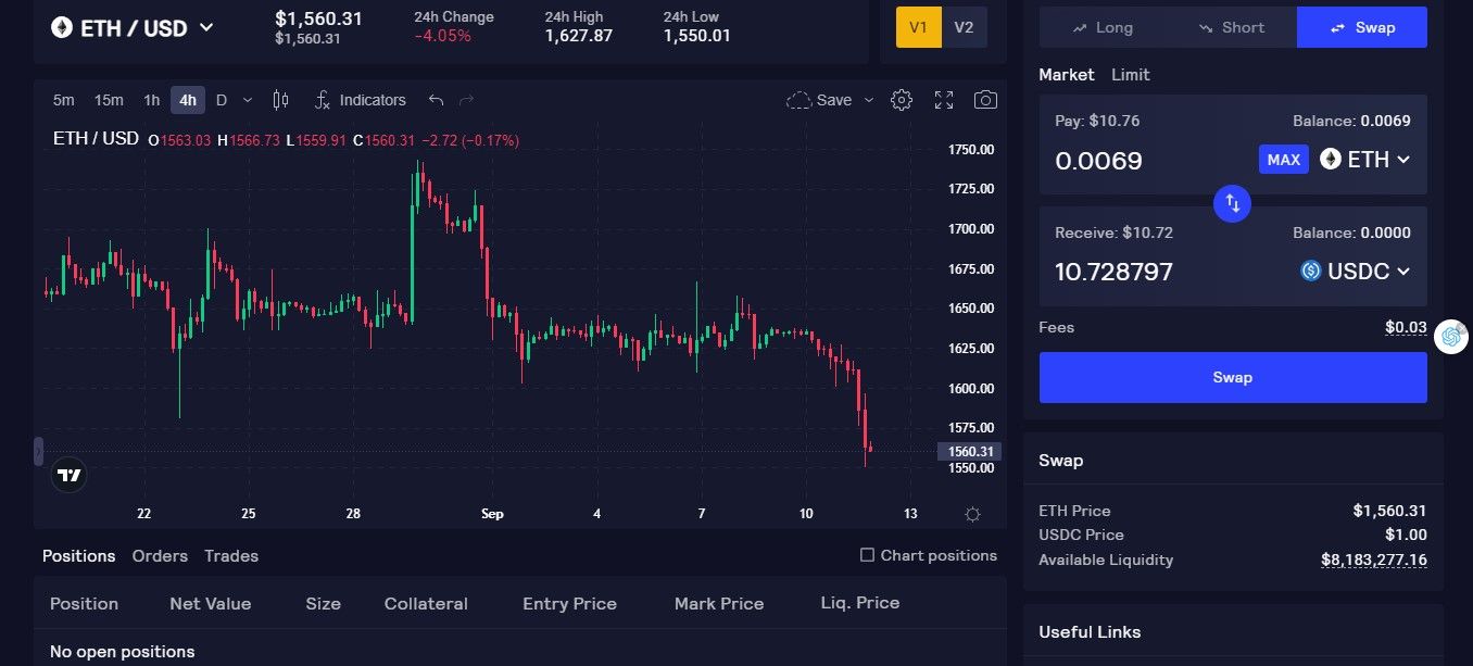 How to Trade Chainlink on GMX Arbitrum Exchange