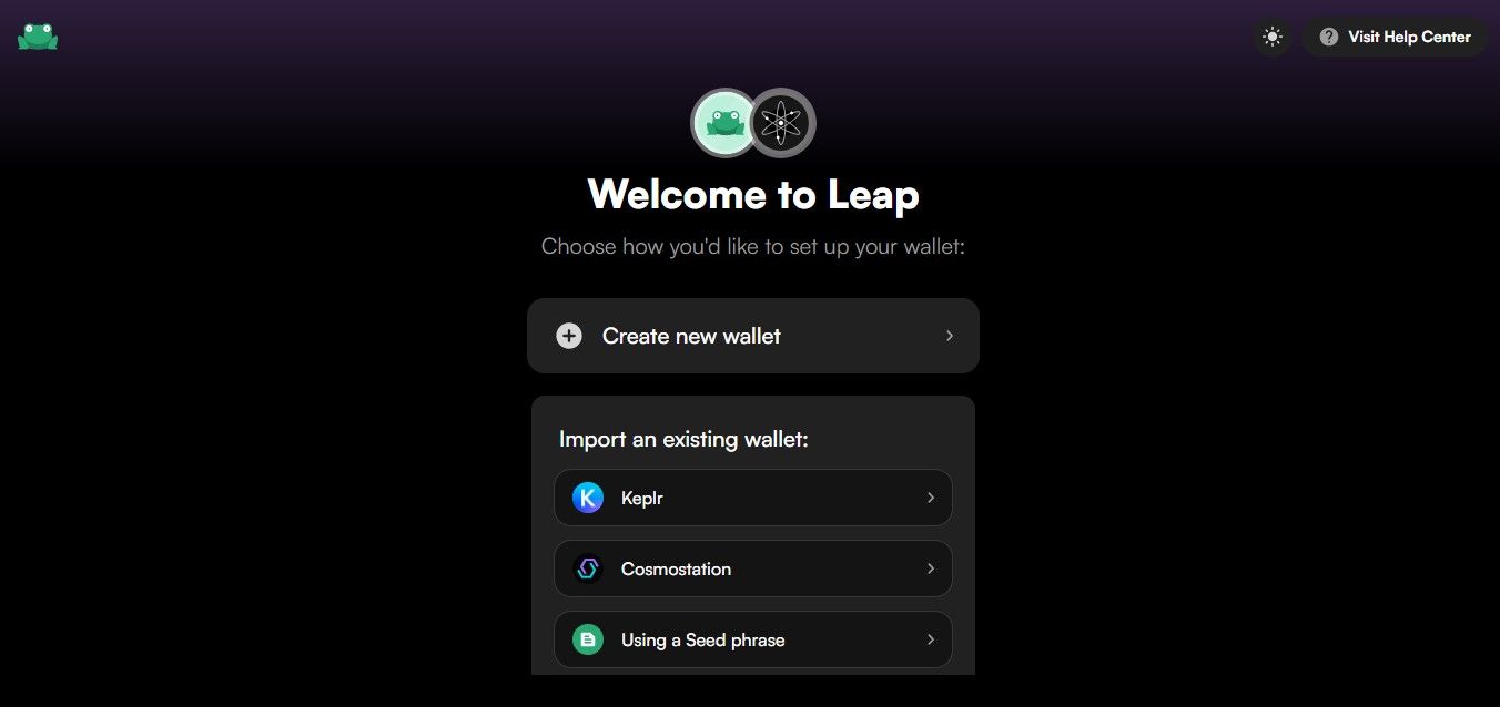 Create a Leap Wallet Account