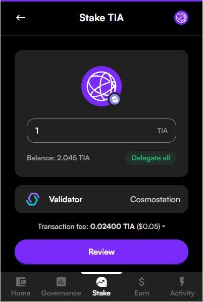 How to Stake Celestia ($TIA) with Validators